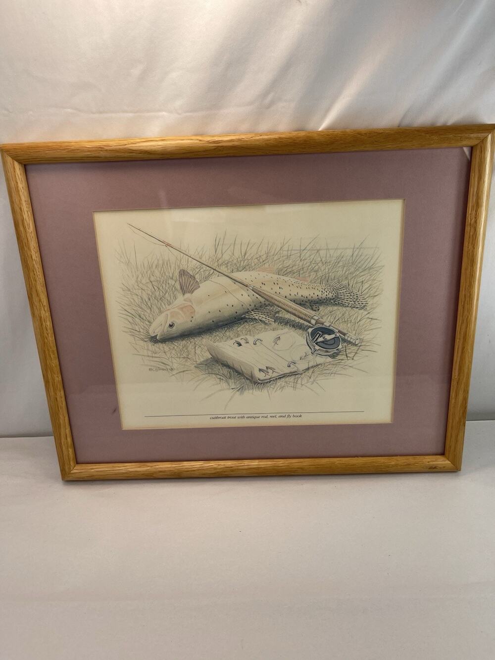 Vintage Yellowstone Sport Fishes Cutthroat Trout Framed Art Print Michael Simon